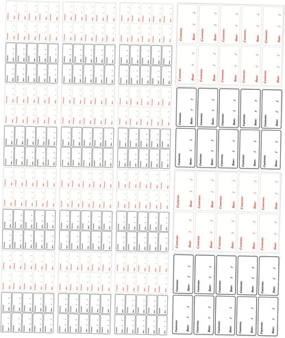 Waterproof Food Storage Labels Stickers, 400pcs Removable Date Stickers for Refrigerator and Freezer, Black Red PVC Food Container Labels for Kitchen Organization and Restaurant