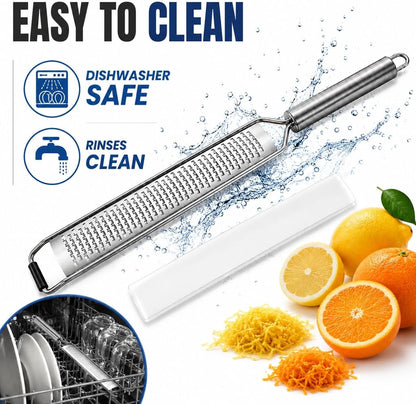 Fine Lemon Zester and Parmesan Cheese Grater, 304 Stainless Steel Blade