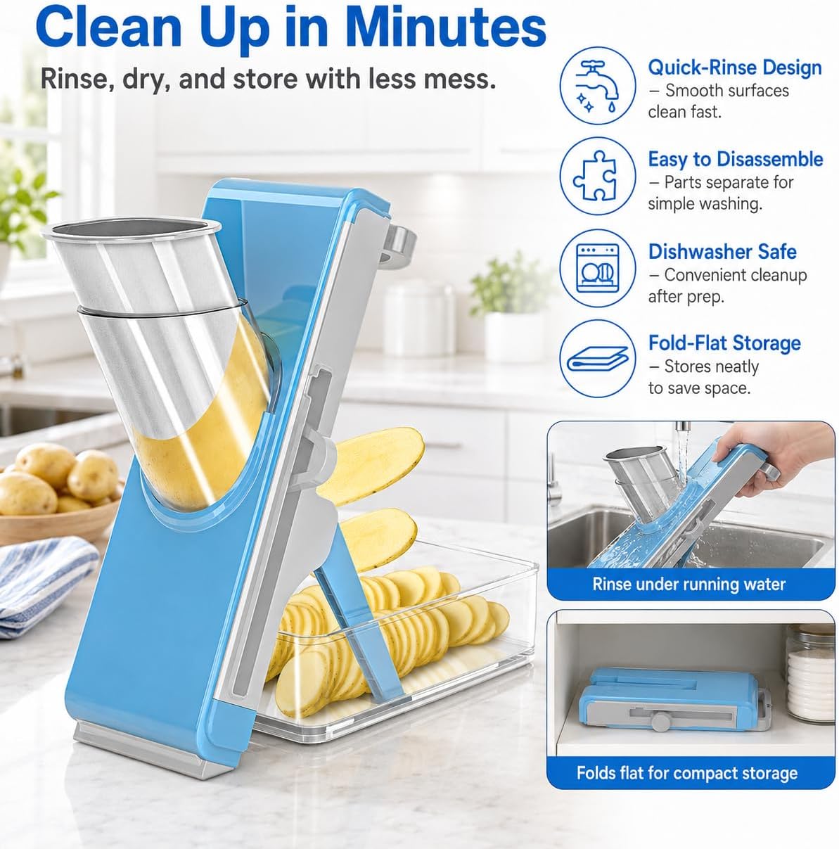 Mandoline Slicer for Kitch,Bigger Size,Adjustable Vegetable Slicer