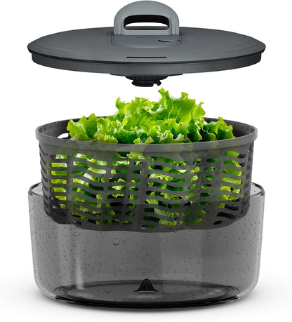 Zyliss Swift Dry Salad Spinner - Fruit Cleaner & Lettuce Spinner with Push Pump - Non-Slip Bowl - Dishwasher Safe - Large