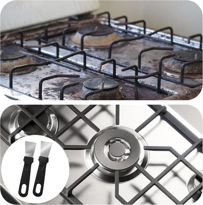 4 Pack Griddle Scraper Tool Heavy Duty Grill Scraper Stainless Steel Griddle Scraper Metal Small Grill Scraper for Outdoor BBQ Stiff Grill Pan Cleaning Scraper Spatula Outdoor Barbecue Turners Tools