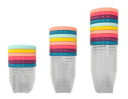 Babymoov Leak Proof Storage Bowls | BPA Free Containers With Lids, Ideal to Store Baby Food or Snacks for Toddlers (PICK YOUR SET SIZE)