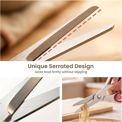 8“ Sharp Heavy Duty Kitchen Scissors, Multi Purpose Kitchen Shears for Food