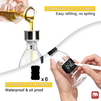 gmisun Oil Sprayer for Cooking, Olive Oil Spray Bottle, 10oz Food-Grade Plastic Oil Spritzer Mister, Refillable Oil Dispenser Bottle for Salad, BBQ, Grilling, Kitchen Baking, Roasting
