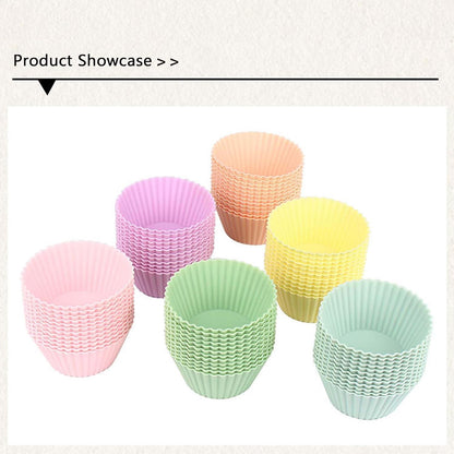 36 Pack Silicone Muffin Cups, Non-Stick Muffin Liners Cake Cup Mold Set, Reusable Silicone Baking Cups, Baking Muffin Cups Liners for Cupcakes, Multicolor