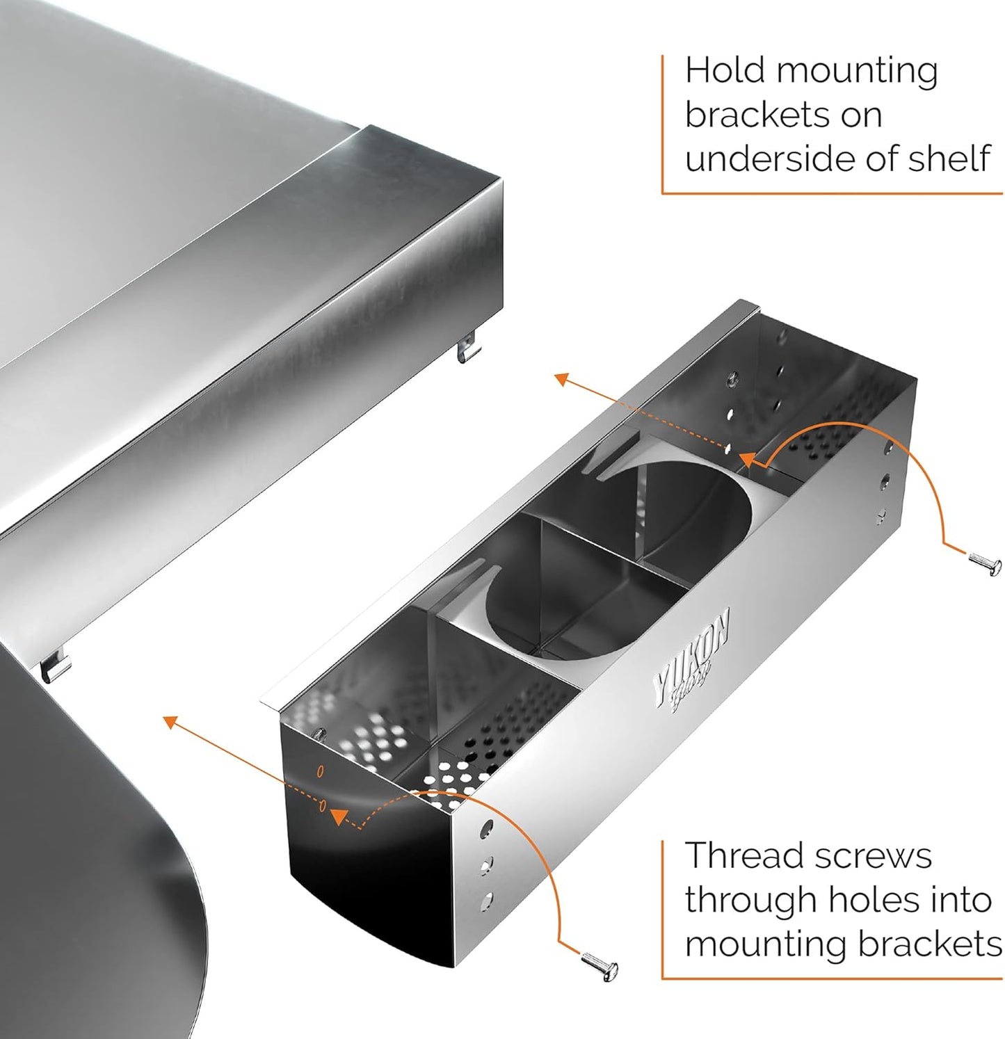 Yukon Glory BBQ Caddy Organizer - Stainless Steel Griddle Caddy for Char-Broil 4-Burner Grills - Clean & Organized Grill Station