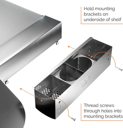 Yukon Glory BBQ Caddy Organizer - Stainless Steel Griddle Caddy for Char-Broil 4-Burner Grills - Clean & Organized Grill Station
