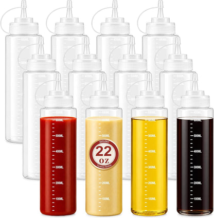 8oz Squeeze Bottles, Sauce Bottles, Squirt Bottle, Salad Dressing Bottle