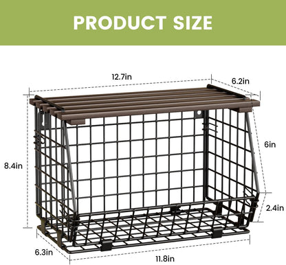 Wire Fruit Basket for Kitchen Storage: Hanging and Counter Basket for Vegetable Produce - Potato and Onion Storage for Pantry 3 Pack
