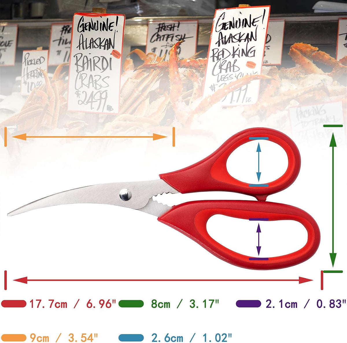 6 Pack Seafood cracker/scissors,crab cracker,seafood Picks/Forks