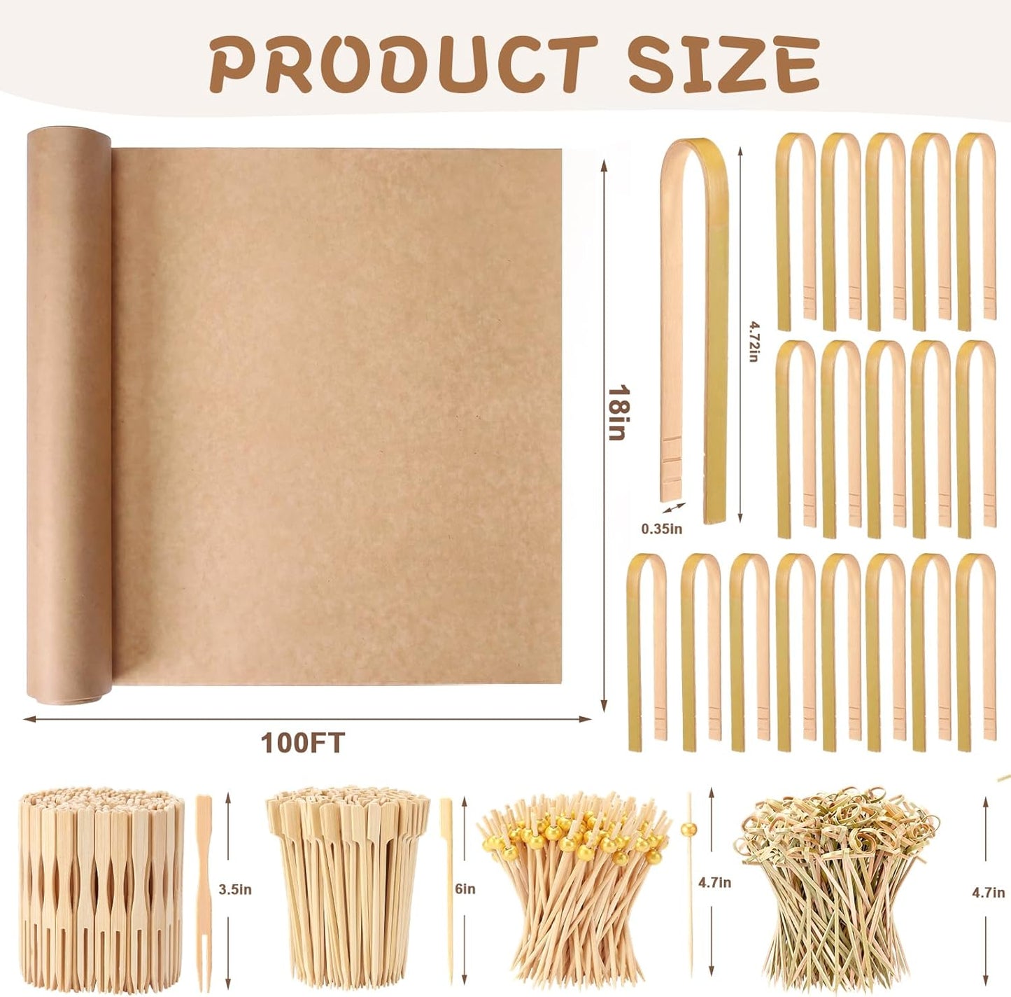 431 Pcs Charcuterie Accessories Set Grazing Table Supplies Including 65 ft Butcher Paper Roll 4 Style Cocktail Picks Bamboo Tongs Charcuterie Board Buffet for Wedding Graduation BBQ Party