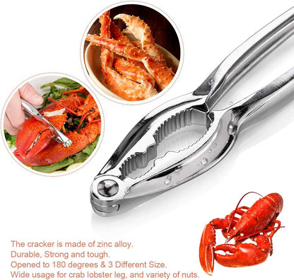 10PCS Crab Nut Crackers and Seafood Tools,Stainless Steel Lobster Crackers