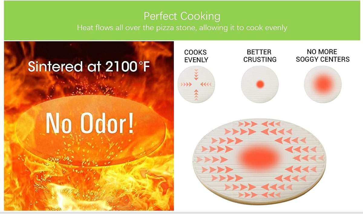 Round Pizza Baking Stone 9" Diameter, White