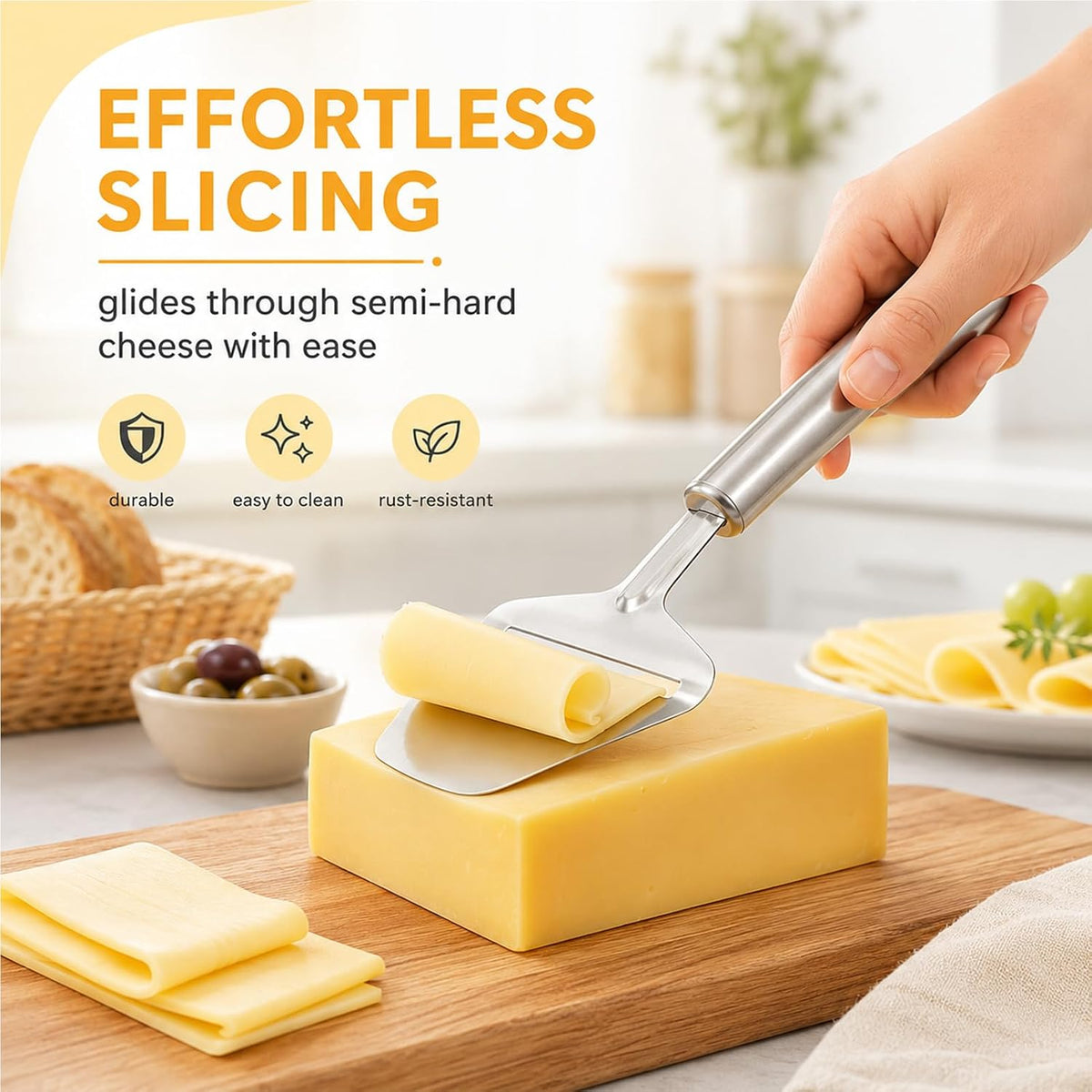 2Pcs Stainless Steel Cheese Slicer Cutter Plane Shaver