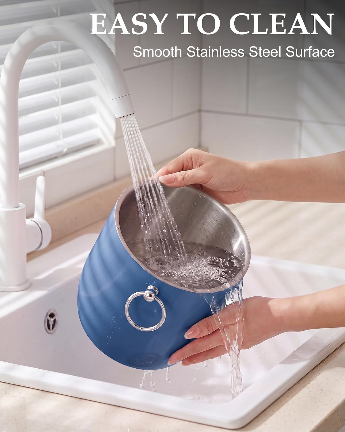 Insulated Ice Bucket, 3L Double Wall Stainless Steel Ice Bucket with Tongs,Lid, Scoop and Strainer, Ice Buckets for Parties,Cocktail Bars, Chilling Beer, Champagne, Wine Bottles
