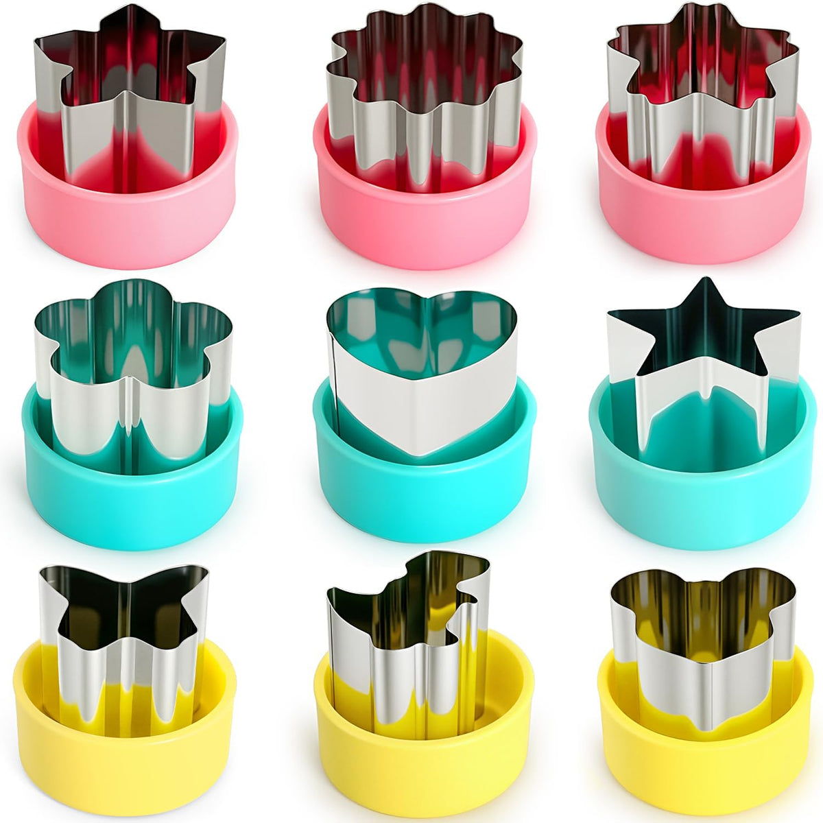 Mini Fruit Vegetable Cookie Cutters Shapes Set - 9Pcs 1.5 inch