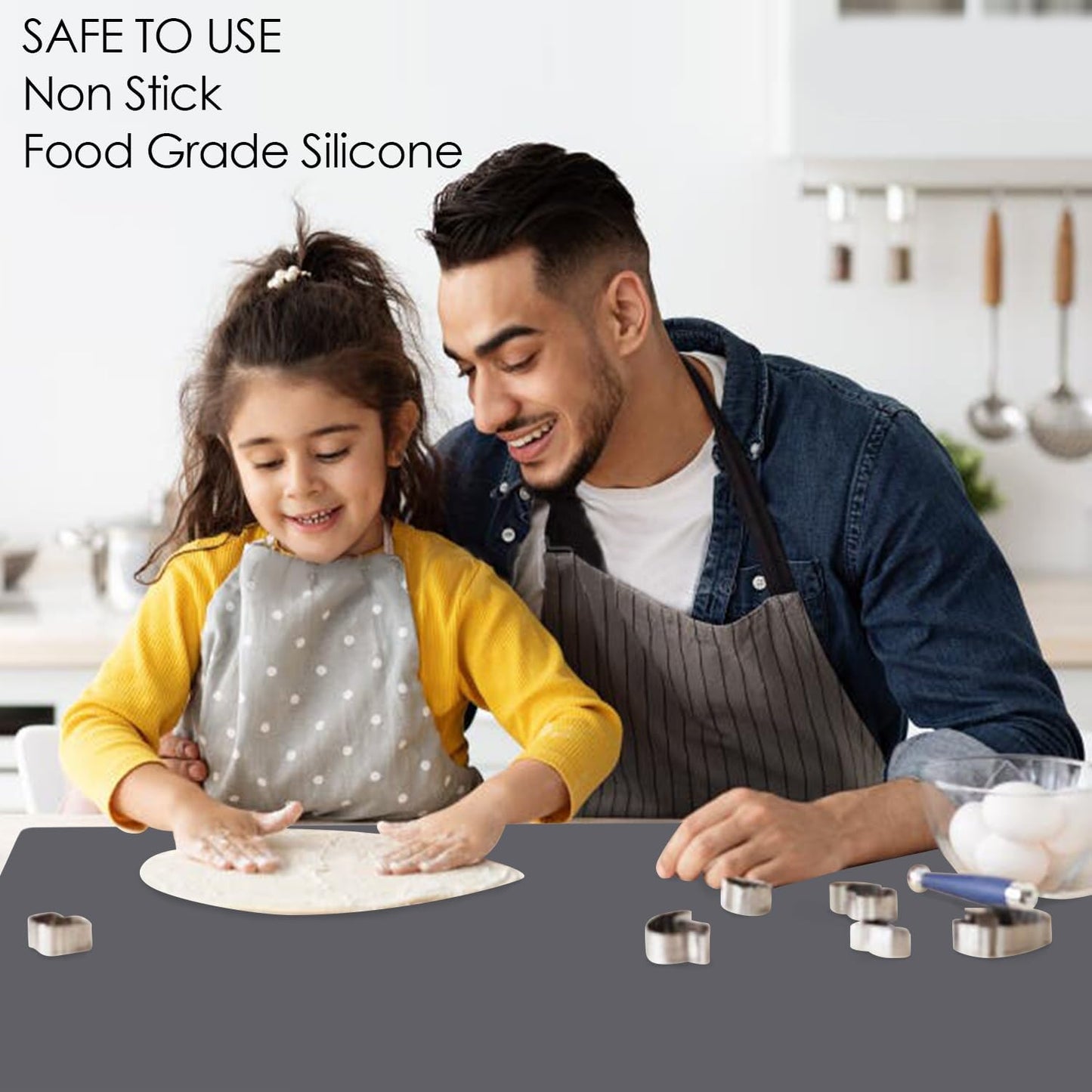 Extra Large Silicone Mats for Kitchen Counter, 27.6'' x 19.7'' Nonskid Silicone Placemats for Kids, Nonstick Purple Silicone Mat for Baking Crafts, Silicone Dab Mat Heat Resistant, 1Pack - Colors A