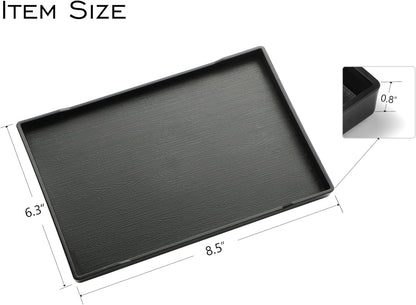 White Serving Tray (13.5 x 9.6 inch) for Serving Accessory, Elegant & Stackable Plastic Tray for Spa, Coffee, Drinks, Tea, Bar, Party, Seasoning, Perfume and Display Use.
