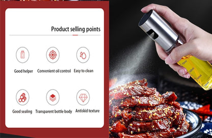Kitchen Oil Dispenser Bottle, Olive Oil Sprayer 100ml, Stainless Steel Oil Mister, Refillable Cooking Oil Spray Bottle, Premium Quality Luxury Experience