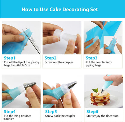 100pcs Thick Disposable Icing Piping Bags, Professional Pastry Bags 12inch, Heavy Duty Anti Burst Cake Tipless Piping Bags for Chocolate Royal Cupcake Cream Frosting Cookie Decorating Baking Supplies