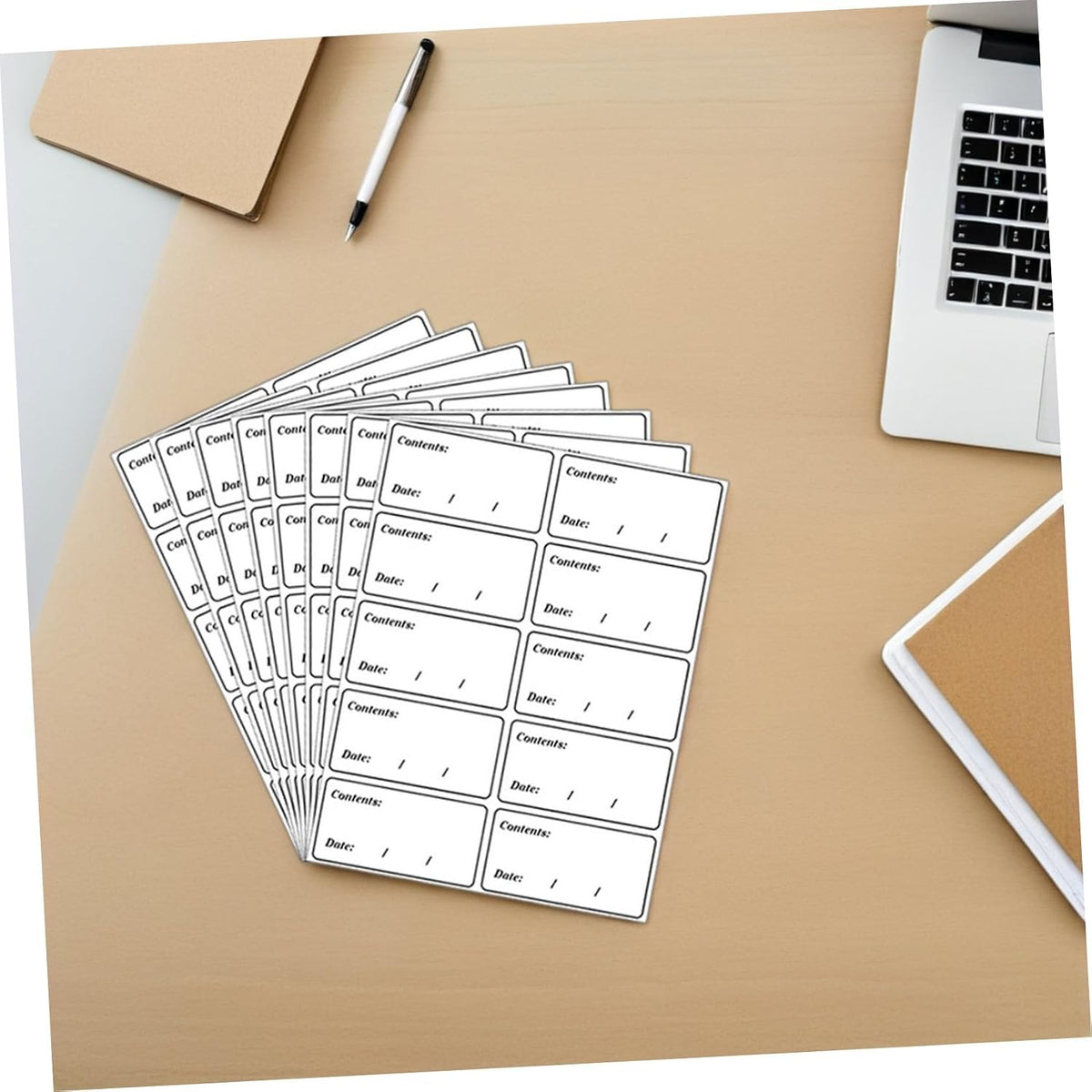 Waterproof Food Date Stickers Labels for Containers, 400pcs Self-Adhesive Removable Refrigerator and Freezer Storage Labels for Home and Restaurant Use