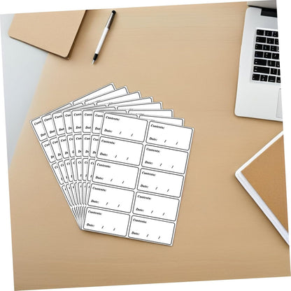 Waterproof Food Date Stickers Labels for Containers, 400pcs Self-Adhesive Removable Refrigerator and Freezer Storage Labels for Home and Restaurant Use