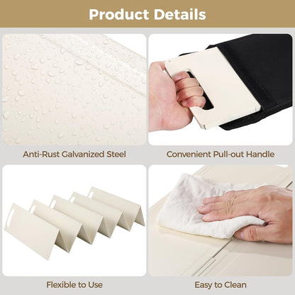 Stove Splash Guard, Foldable Stove Guard Splatter Shield, Oil Splash Guard for Kitchen Frying Cooking, Heat-Resistant Easy-to-Clean, Adjustable Panels