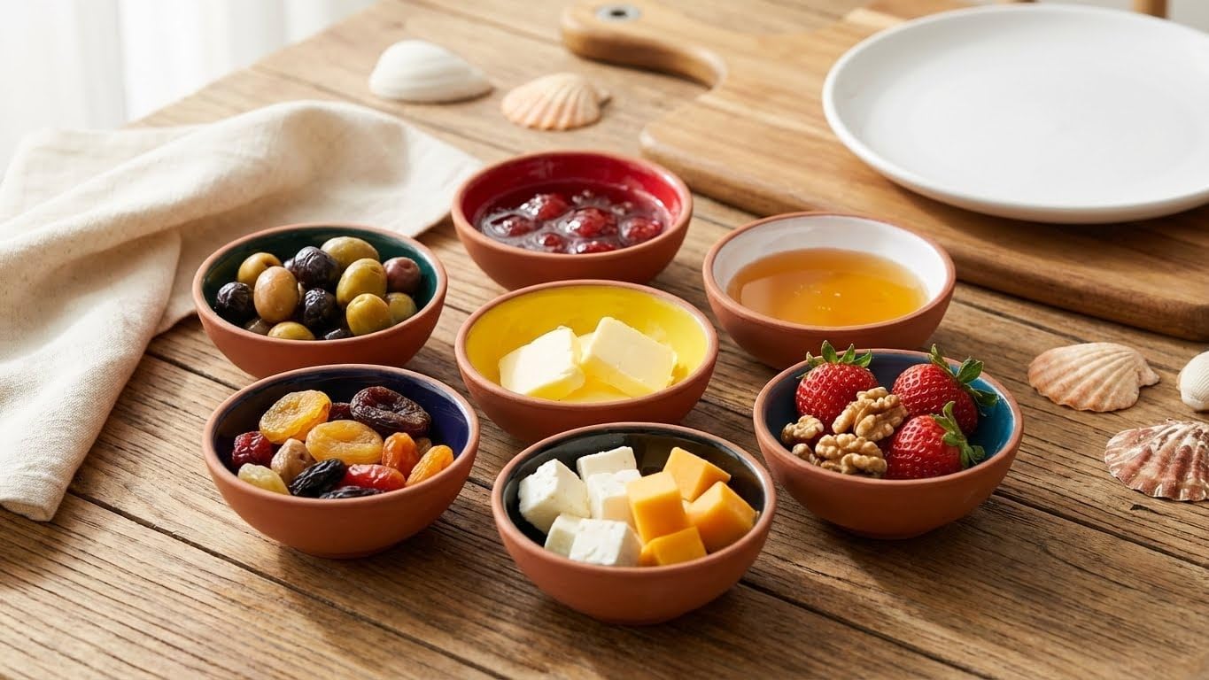 Terracotta Pinch Bowls Set of 8 – Small Ceramic Prep Bowls for Spices, Sauces & Dips – Mini Dipping Bowl for Kitchen Prep, Serving & Charcuterie – Colorful Handmade-Style Bowl