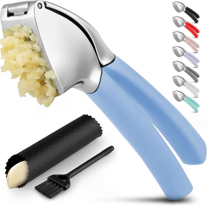 Zulay Kitchen Metal Comfort Grip Garlic Press