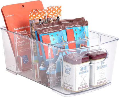 Smart Design 4-Section Clear Bin with Removable Dividers