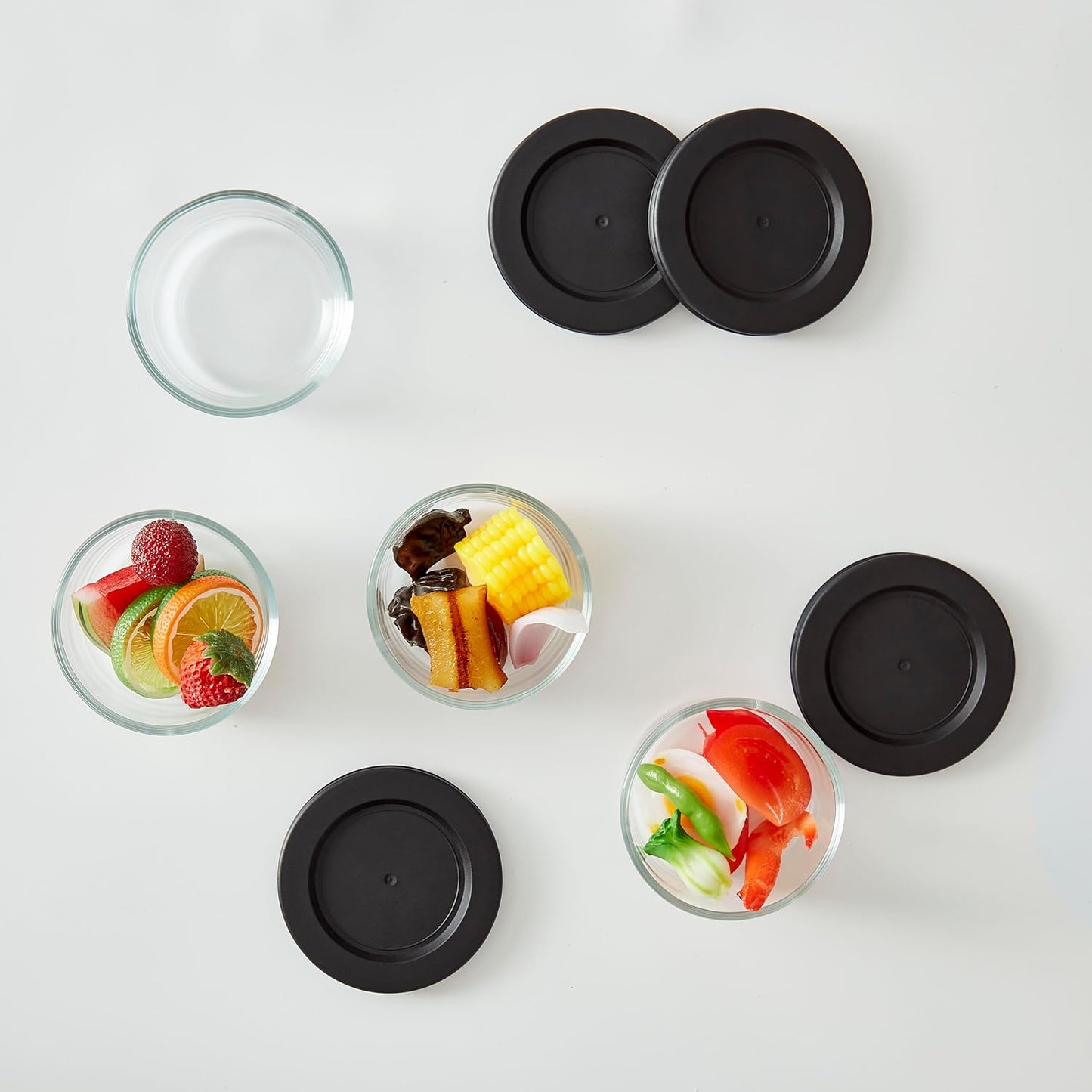 6-Piece Glass Food Storage Containers Set (3 Containers + 3 BPA-Free Lids) | 2-Cup, Leakproof | Microwave, Freezer, Oven & Dishwasher Safe | Ideal for Meal Prep & Pantry Organization, Pistachio
