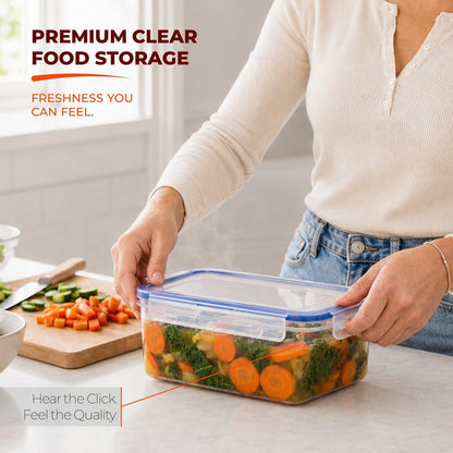 Tribello 250 oz Extra Large Airtight Food Storage Containers with SnapTight Lids – Clear, Stackable, BPA-Free Meal Prep Containers for Kitchen, Freezer & Pantry Storage