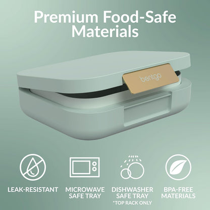 Bentgo Modern - Adult & Teen Bento Lunch Box; 3-4 Compartments, Leak-Resistant, 5.5 Cup Capacity/44 fl oz, Improved Locking Clips, Reusable, BPA-Free, Dishwasher/Microwave Safe Tray (Dark Gray)