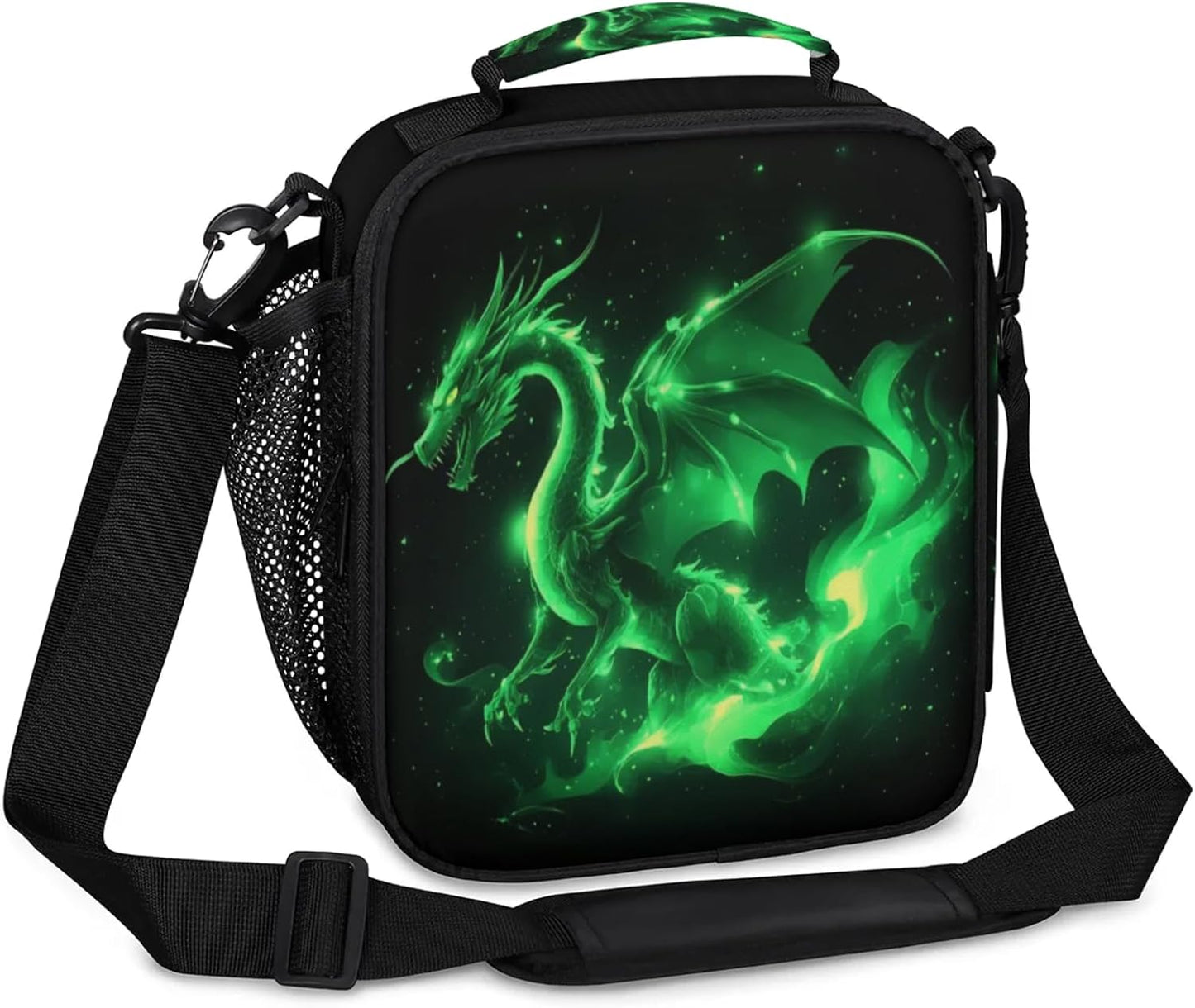 Insulated Lunch Box for Girls Kids Axolotl Lunch Bags Reusable Portable Lunchbox with Adjustable Shoulder Strap and Water Bottle Holder for Work School Travel