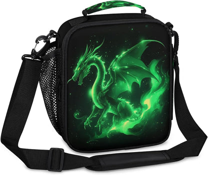 Insulated Lunch Box for Girls Kids Axolotl Lunch Bags Reusable Portable Lunchbox with Adjustable Shoulder Strap and Water Bottle Holder for Work School Travel