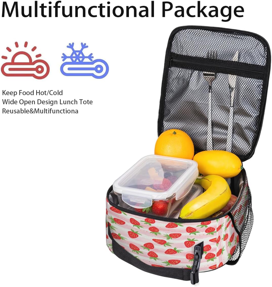 Rainbow Leopard Lunch Box Thermal Cooler Bento Tote Bags Portable Insulated Lunch Bag for Girls Teens, Kids Lunch Bags for School Beach Picnic Travel