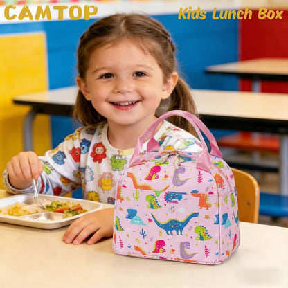 CAMTOP kids lunch bag Cute Insulated lunch box for Boys & Girls Leakproof loncheras for school