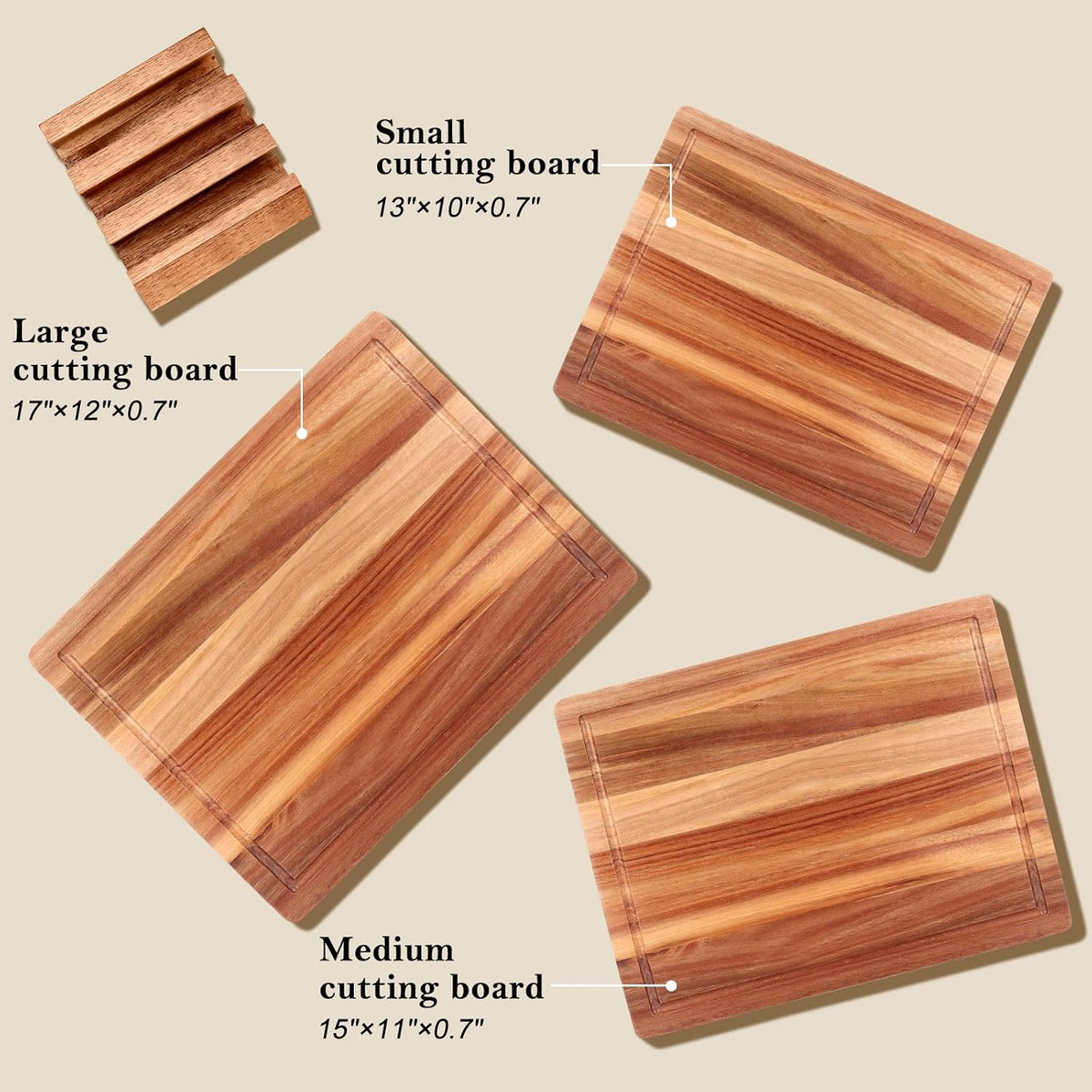 Acacia Wood Cutting Boards for Kitchen Wooden Chopping Board with Handle