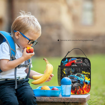 Boys Lunch Box for School Insulated Football Lunch Bag for Kid Boys Girls Teen Bento Boxes to School Office Picnic Travel Hiking Lunchbag Waterproof Leakproof with Adjustable Shoulder Strap