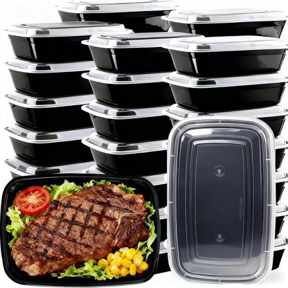 32oz 10 Pack Meal Prep Containers, BPA-Free Microwave Freezer Dishwasher Safe To Go Food Containers, Disposable Food Storage Containers with Lids, Leakproof Food Prep Containers with Lids