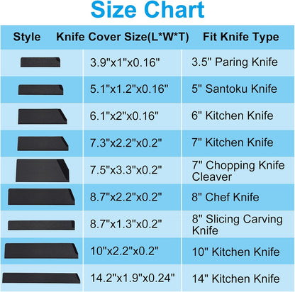 PATIKIL ABS Knife Cover Sleeves for 3.5" Paring Knife, Knives Edge Guard Blade Protector Universal Knife Sheath for Home Kitchen, Black
