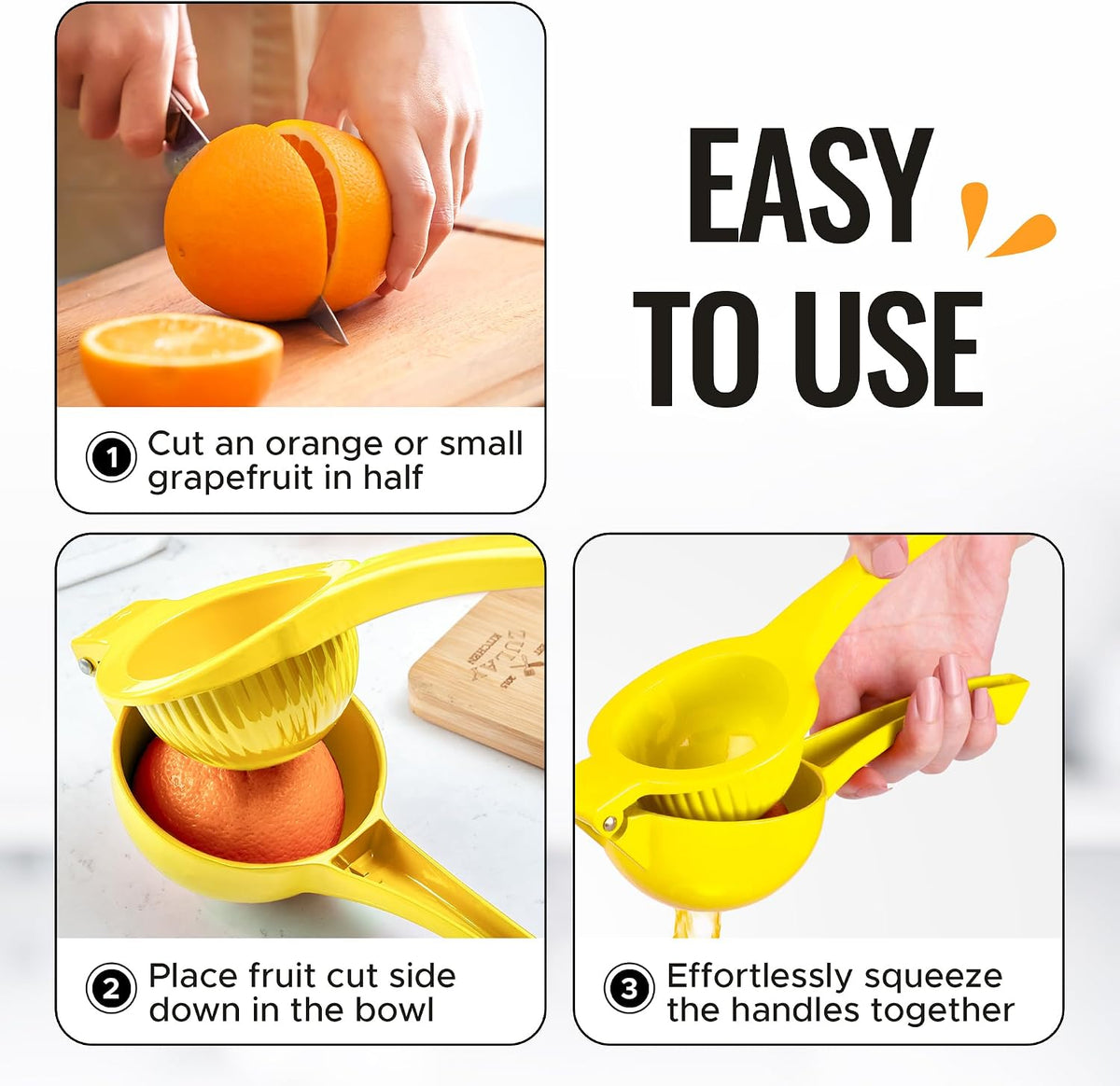 Zulay Kitchen Metal Orange Squeezer