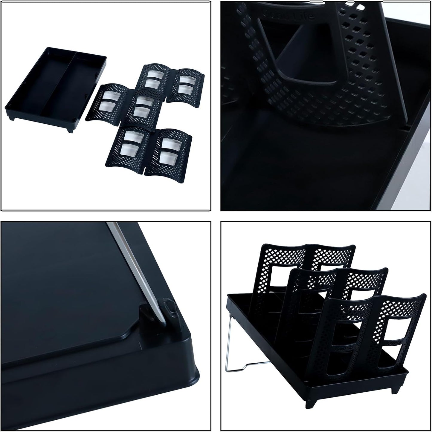 Paper Cup and Lid Holder 6 Slot Disposable Coffe Cup Dispenser for Coffee Station, Breakroom, Bar, Restauran