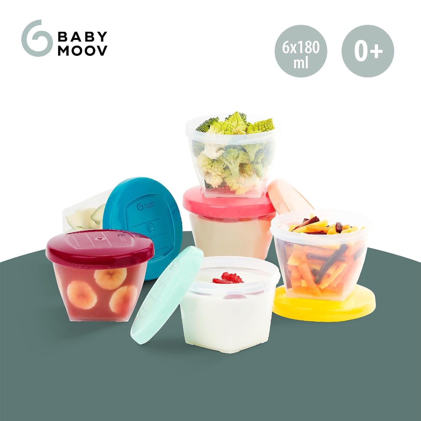 Babymoov Leak Proof Storage Bowls | BPA Free Containers With Lids, Ideal to Store Baby Food or Snacks for Toddlers (PICK YOUR SET SIZE)