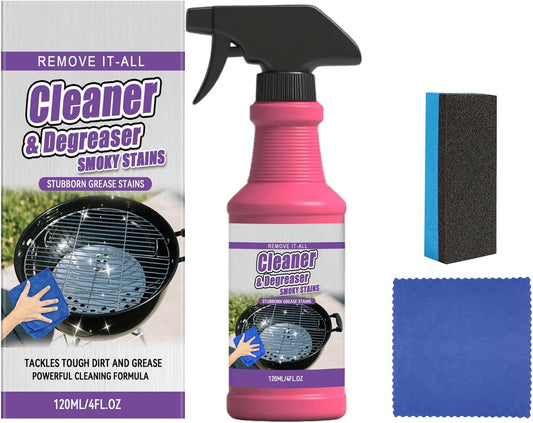Fast-Acting Heavy-Duty Grill Degreaser Spray, BBQ Grill Cleaner for Burnt Food & Grease (1pcs)