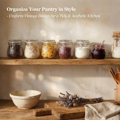 ComSaf Glass Pantry Jars with Airtight Lids 0.7 Gallon 2 Pack Wide Mouth | Flour sugar rice, Sourdough pickling, Pantry organization, Scoop included, Baking supplies, Bulk food storage, Large capacity
