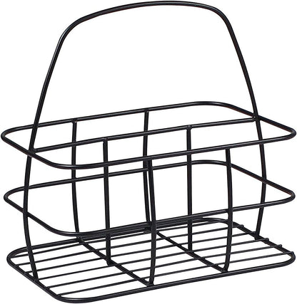 Spectrum Diversified Condiment Caddy/Napkin Holder, Black, Condiment Holder Table Stand Caddy