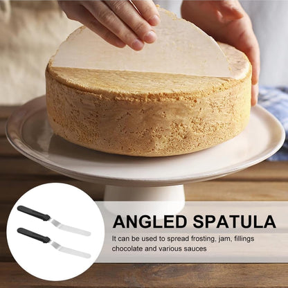 Stainless Steel Offset Spatula Frosting Smoother Cake Spatulas - 2 pack