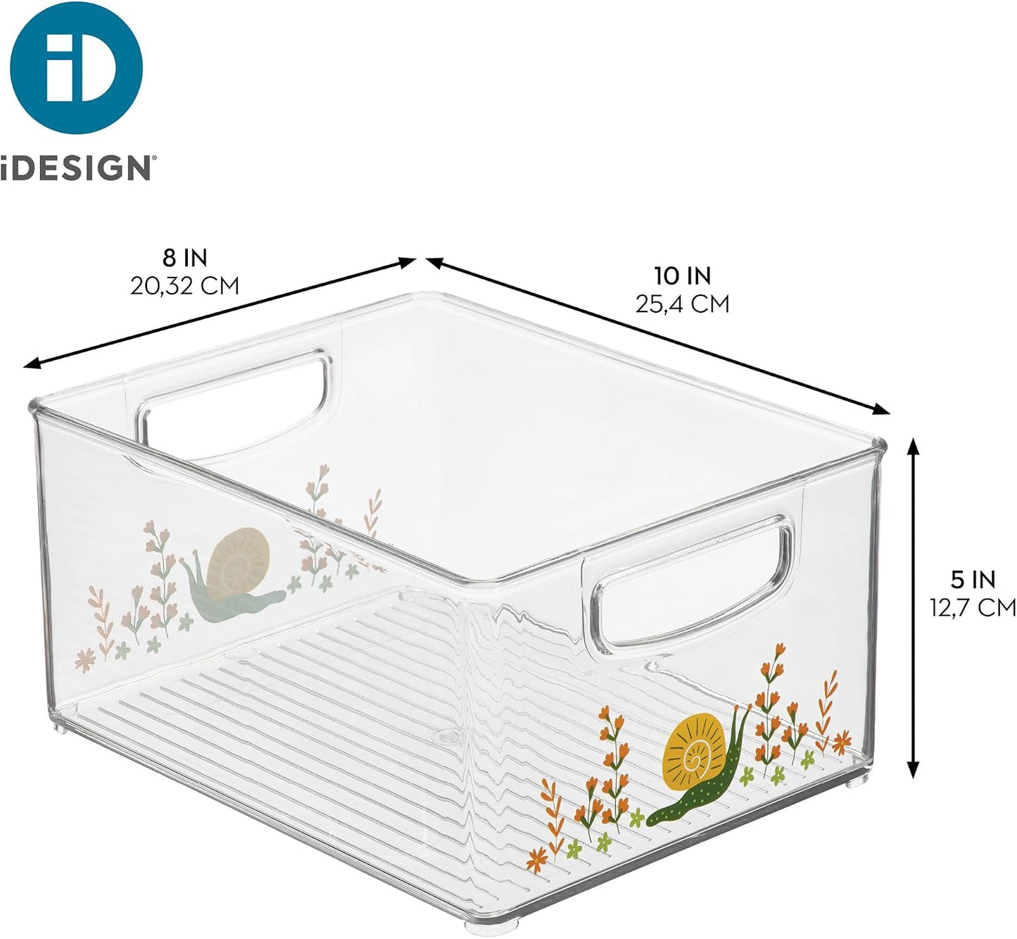 iDesign Stackable Clear Plastic Bin - Kitchen Organizers and Storage for Fridge and Pantry, 2-Pack