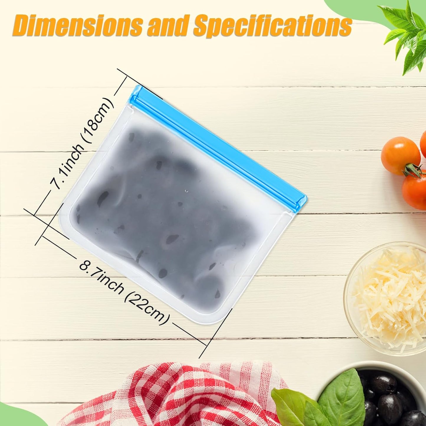 30 Pack Reusable Silicone Food Storage Bags, 4 Size Leak proof Dishwasher Safe Reusable Freezer Bag for Food Storage Containers Lunch Bags for Sandwich, Marinate Meat, Fruit